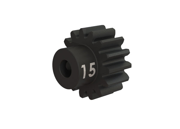 Traxxas 3945X Gear , 15-T pinion (32-p) , heavy duty (machined , hardened steel) / set screw - TRA3945X