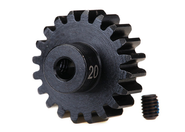 Traxxas 3950X Gear, 20-T pinion (32-p), heavy duty (machined, hardened steel)/ set screw - TRA3950X