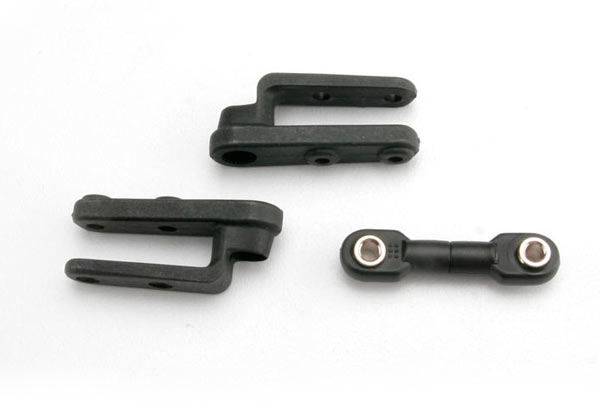 Traxxas 3968 Servo Horns, Steering (2)/ Steering link (3x12mm threaded rod (1)/ rod ends (2)/ hollow balls (2) - TRA3968