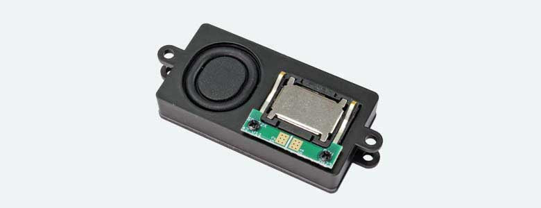 ESU - Loksound Rectangular Speaker with Enclosure -- 8 Ohm, 7/8 x 1-21/32 x 5/16" 22 x 42 x 8mm