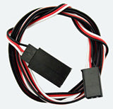 Servo extension cable: 3-pole J/R plug on J/R / Futaba socket, length: 75cm