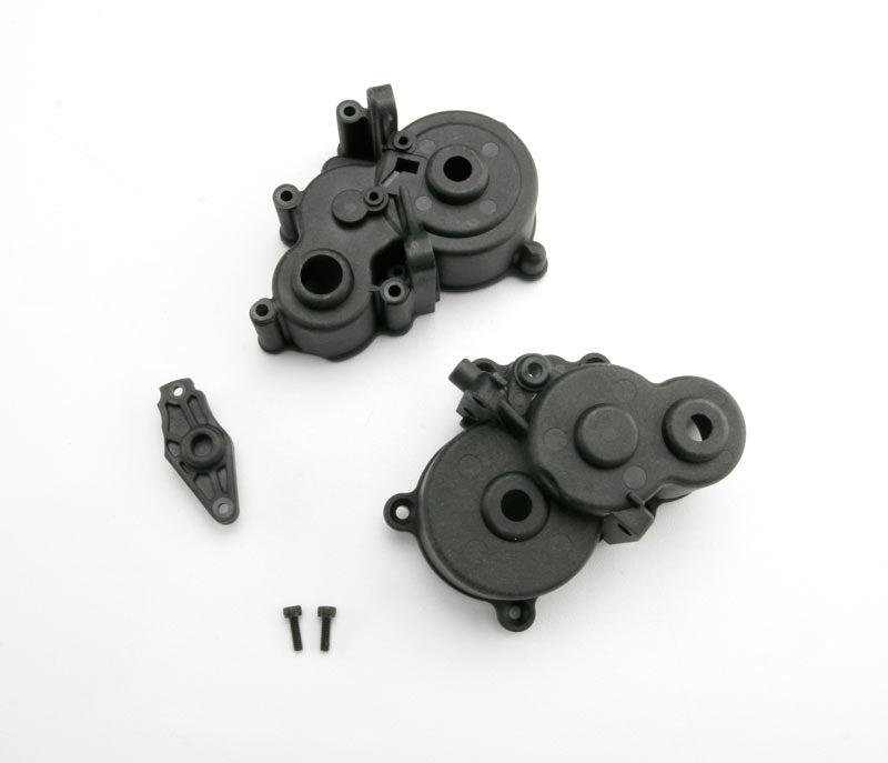 Traxxas 3991X Gearbox halves (Front & Rear) / shift detent ball / spring / 4mm GS / shift shaft seal , glued / 2.5x8mm CS (2) - TRA3991X