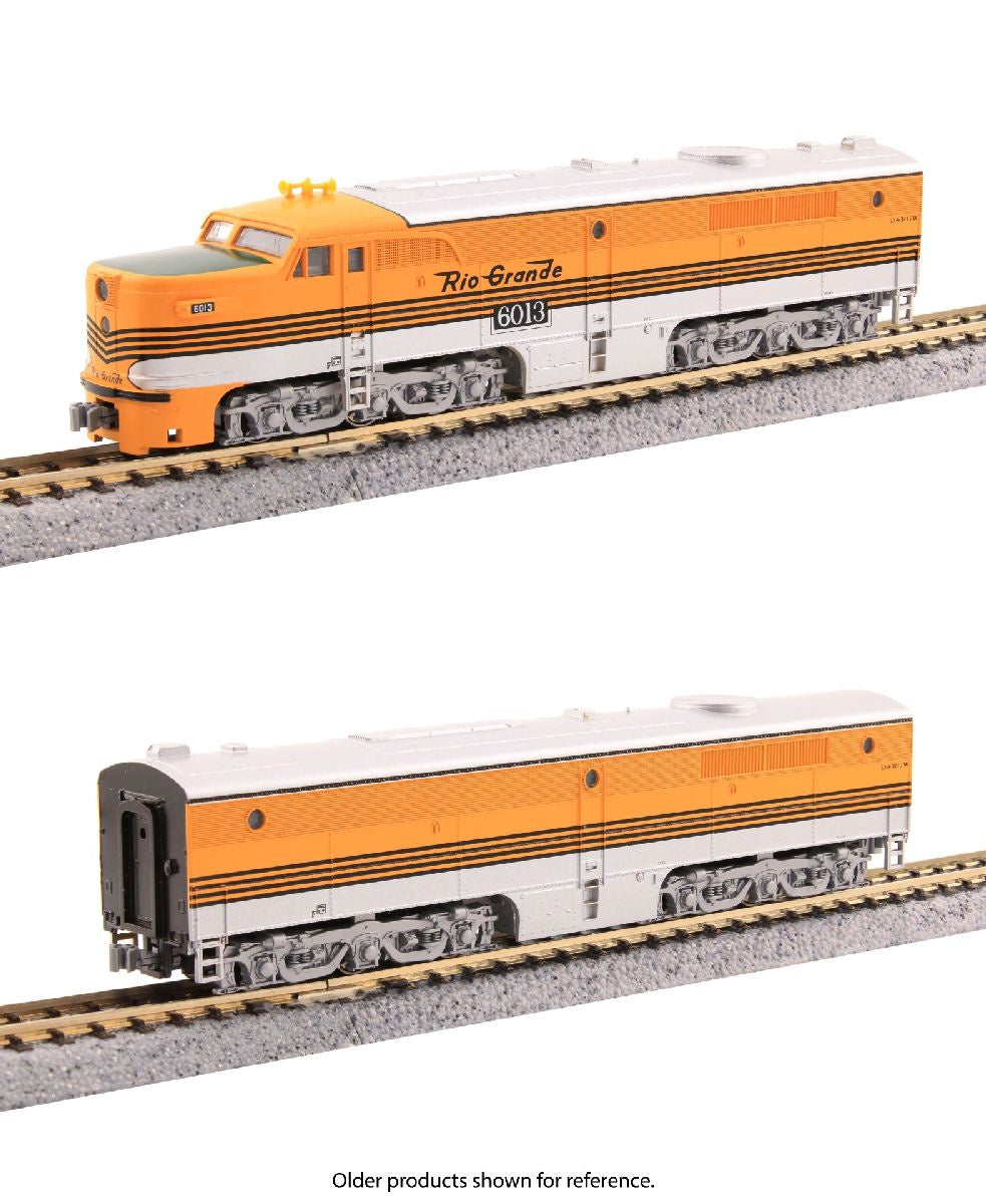 Kato 106-0506-S N Scale Alco PA1/PB1 Set - Sound and DCC - Ready to Run -- Denver & Rio Grande Western #6003 (4-Stripe, orange, silver, black)