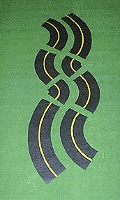 Mini Highways Curved roadway HO/O - 406-203