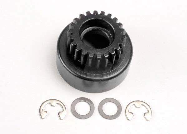 Traxxas 4122 Clutch bell , (22-tooth) / 5x8x0.5mm fiber washer (2) / 5mm E-clip (requires #4611-ball bearings , 5x11x4mm (2)) - TRA4122