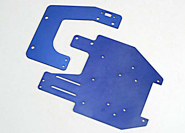Traxxas 4130 Chassis Plates, T6 aluminum (Front & Rear) - TRA4130