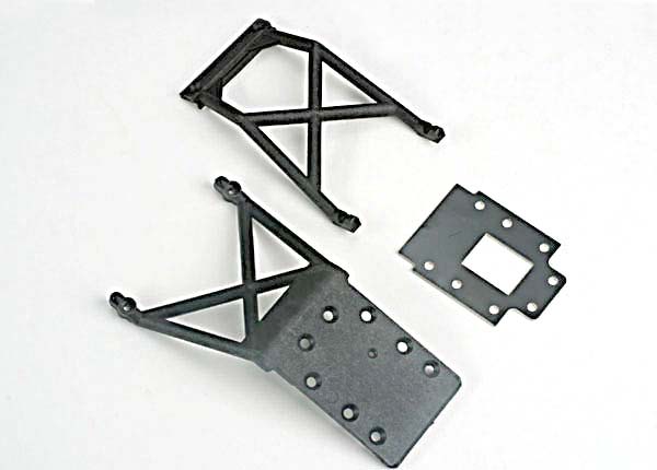 Traxxas 4133 Skid Plates (Front & Rear) / fiberglass transmission spacer Plate - TRA4133