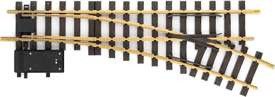 LGB #16050 Electric Turnout - R3 - 22.5 Degrees -- Right-Hand (Diameter: 8'2" 249cm) - 426-16050