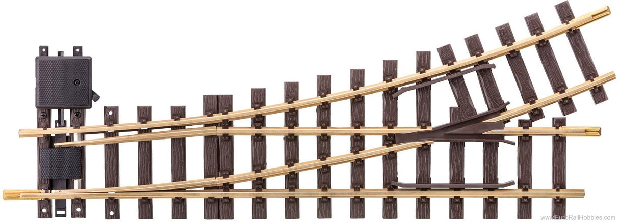 LGB #16140 Code 332 Manual Turnout -- Left Hand, Radius 3, 22.5 Degrees - 426-16140