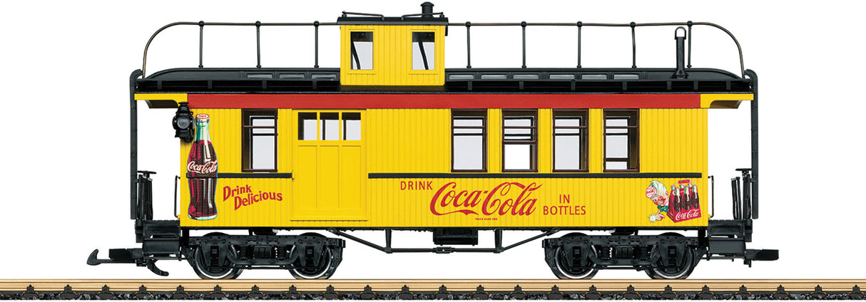 LGB Wood Drovers Caboose - Coca-Cola (yellow, red, brown)