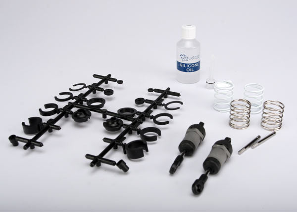 Traxxas 4260A Ultra Shocks (grey) (short) (Complete w / spring preload spacers & Springs) (2) - TRA4260A