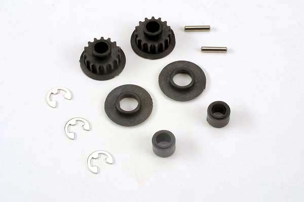 Traxxas 4395 Pulley ,  15-groove (2) /  Axle pins (2) /  top shaft spacers (2) (plastic) - TRA4395