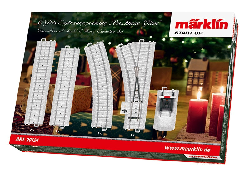 Marklin HO C Track Extension Set - Snow-Covered Track - 3-Rail - Start Up -- Turnout and Track for a Spur