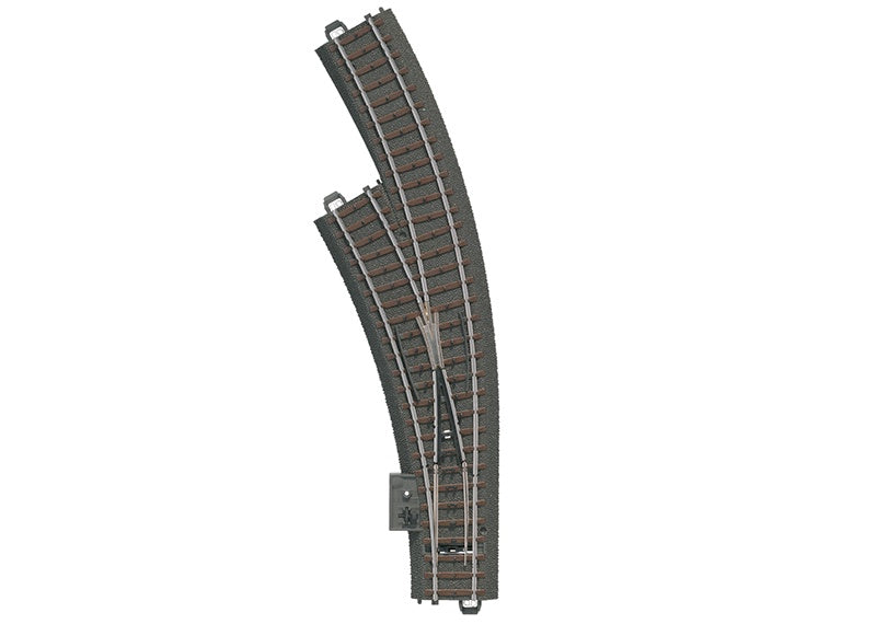 3-Rail C Track -- Left Hand Manual Curved Turnout