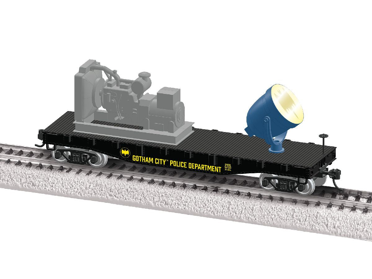 Lionel HO 2654010 Searchlight Car - Ready to Run -- Batman Gotham City Police (black, gray, blue)