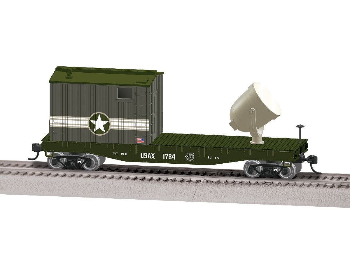 Lionel HO 2654050 Searchlight Caboose - Ready to Run -- U.S. Army USAX #1784 (green, white)