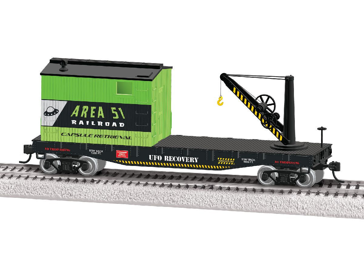 Lionel HO 2654090 Work Crane - Ready to Run -- Area 51 (black, green)