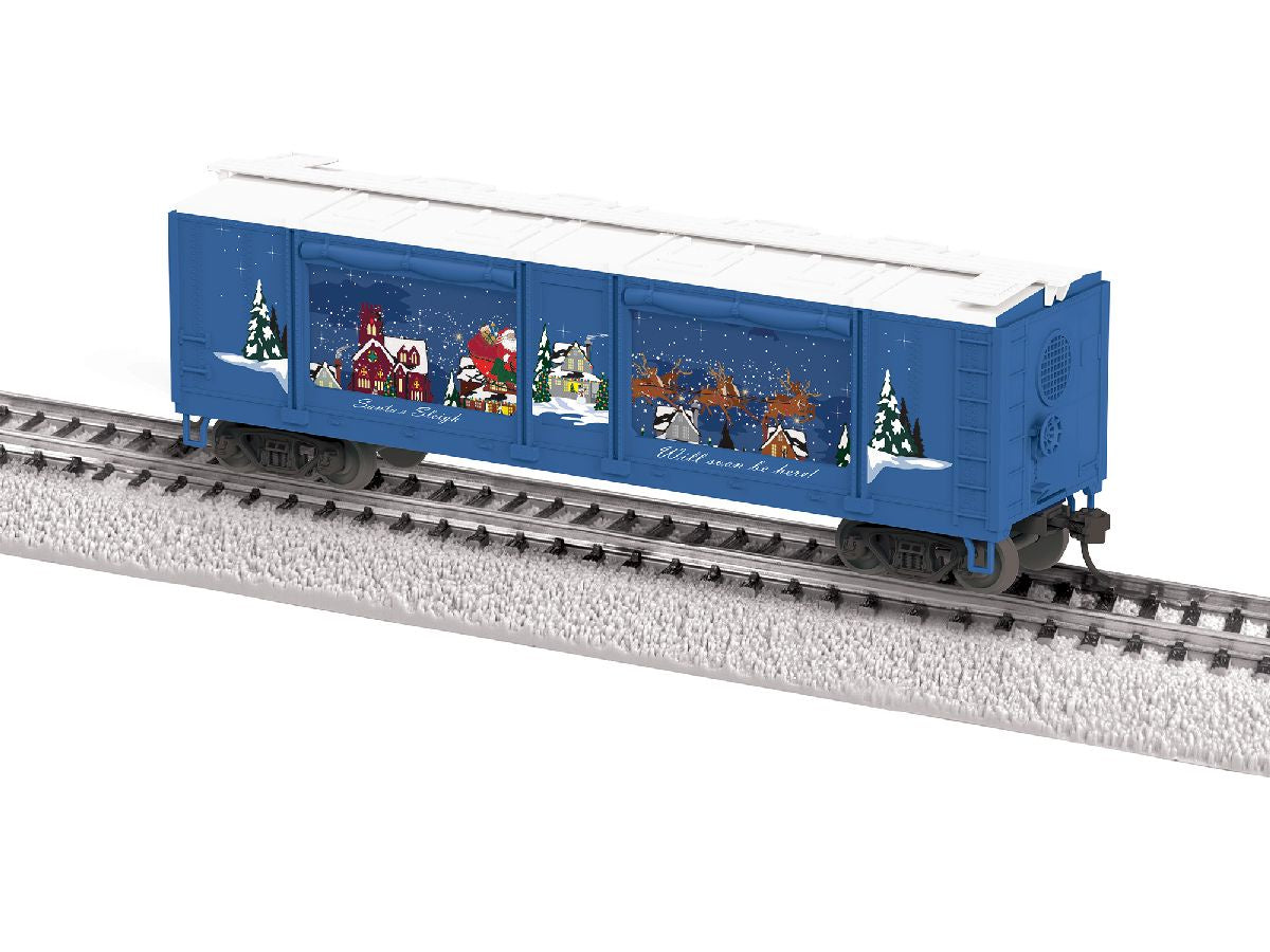 Lionel HO 2654260 Aquarium Car - Ready to Run -- Santa's Sleigh Ride (Christmas, blue, white)
