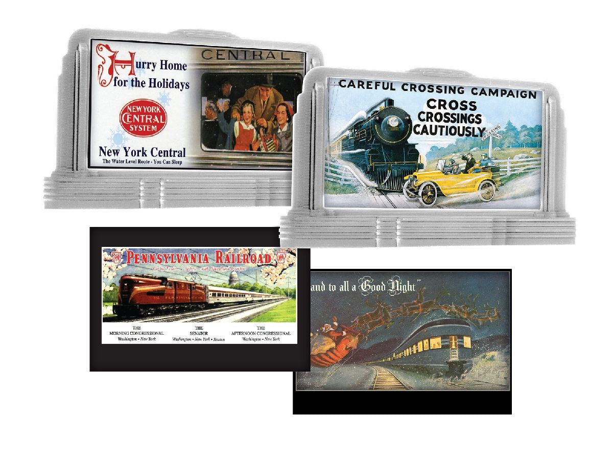Lionel HO 2657020 Railroad Billboard 2 Pack -- East #1 (PRR, NYC)