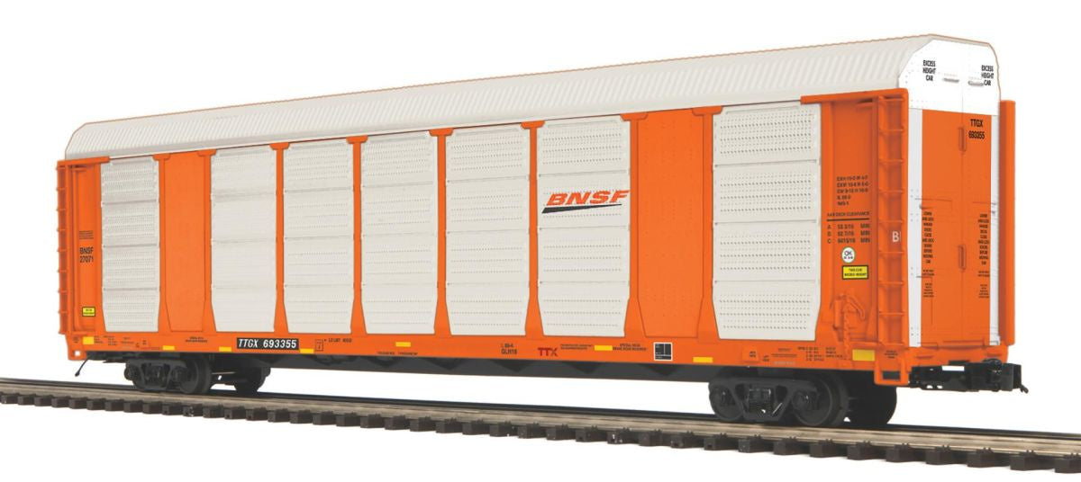 MTH O BNSF Corrugated Auto Carrier
