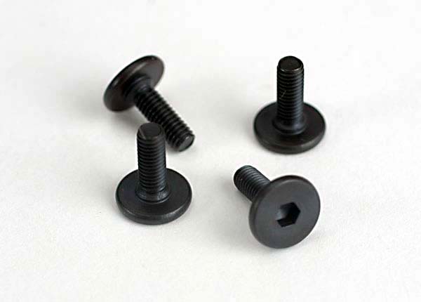 Traxxas 4859 Screws , 3x10mm flat-head machine (Hex drive) (4) - TRA4859