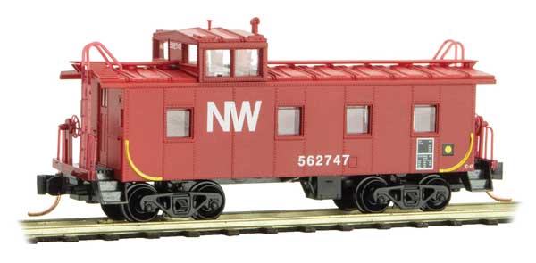 Micro-Trains 36' Riveted Steel Cupola Caboose - Ready to Run -- Norfolk & Western 562747 (red, NW Logo) - 489-10000410