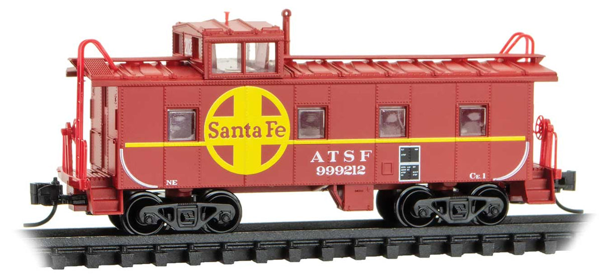 Micro-Trains N 36' Riveted-Steel Cupola Caboose - Ready to Run -- Santa Fe #999212 (red, yellow, Large Logo)