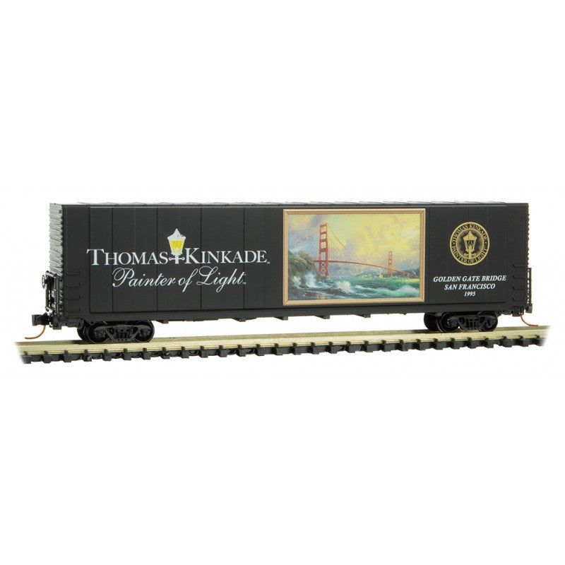 Micro-Trains N 60' BOX CAR - THOMAS KINKADE PAINTER OF LIGHT CAR #3 - 489-10200803