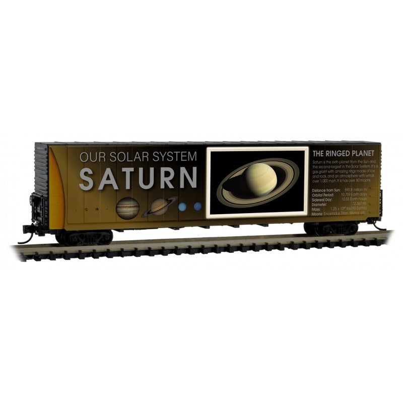Micro-Trains N 60' BOX CAR - SATURN W/LIGHTS - 489-10200836