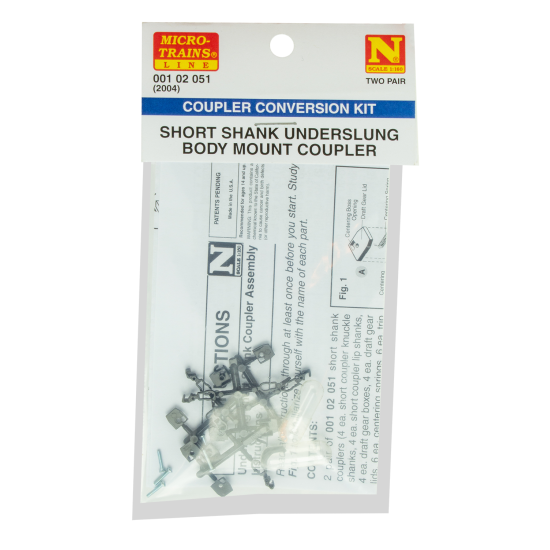 Micro-Trains 001 02 051 N Coupler Conversion Kit -- Kato SD40-2 (2 Pair)