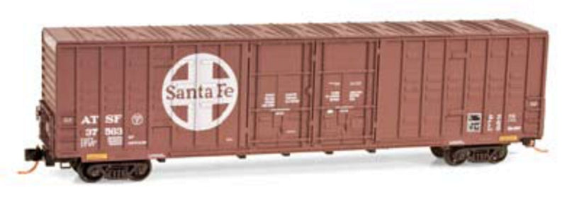 Micro-Trains Berwick 60' Excess-Height Waffle-Side Double Plug Door Boxcar - Ready to Run -- Santa Fe #37563 (Boxcar Red, Large Logo on Left) - 489-10300030