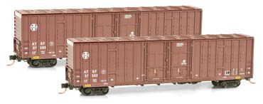 Micro-Trains Berwick 60' Excess-Height Waffle-Side Double Plug Door Boxcar - Ready to Run -- Santa Fe #37562 (Boxcar Red, Small Logo) - 489-10300061