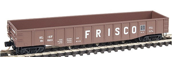 Micro-Trains 50' Steel Side, 15 Panel Gondola w/Fixed Ends -- St. Louis-San Francisco #51523 (Boxcar Red w/White Lettering) - 489-10500530