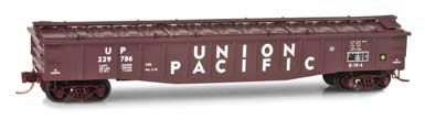 Micro-Trains 50' 14-Panel Covered Gondola w/Fixed Ends - Ready to Run -- Union Pacific #229786 (Boxcar Red) - 489-10600120