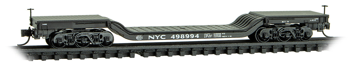 Micro-Trains N Heavyweight 6-Axle Depressed-Center Flatcar - Ready to Run -- New York Central #498994 (black)
