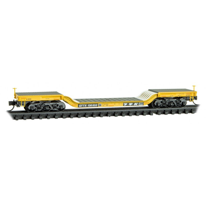 Micro-Trains N Heavyweight 6-Axle Depressed-Center Flatcar - Ready to Run -- Department of Defense #39831 (gray)