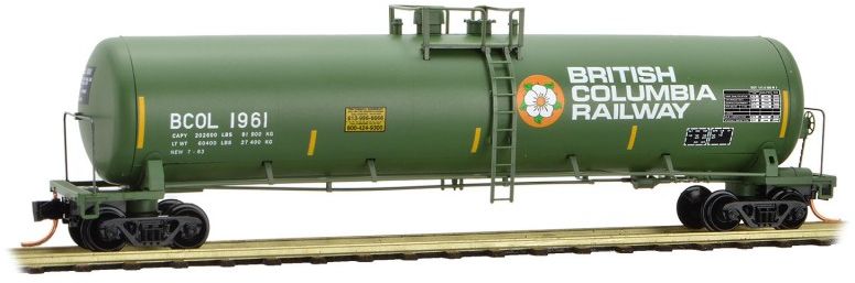 Micro-Trains 56' GENERAL SERVICE TANK CAR - BC RAIL #1961 - 489-11000360