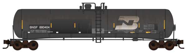 Micro-Trains 56' General-Service Tank Car - Ready to Run -- Burlington Northern Santa Fe #880404 (Ex-BN, black, white, BNSF Family Tree - 489-11044540