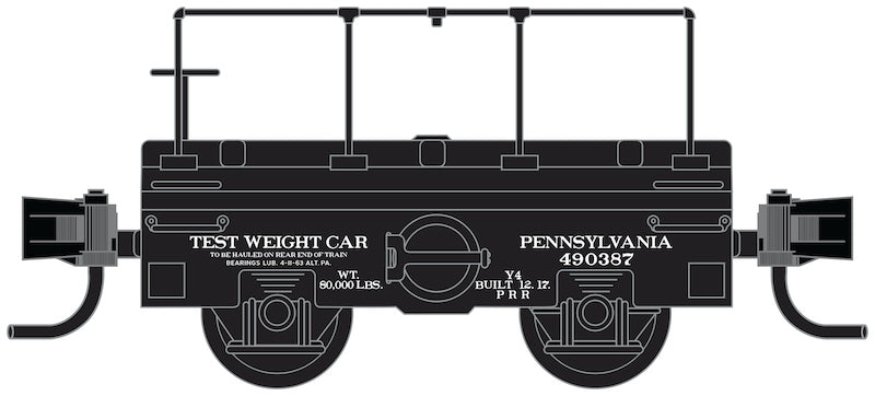 Micro-Trains Scale Test Car - Ready to Run -- Pennsylvania Railroad 490387 (black) - 489-12100150