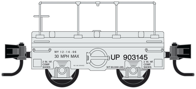 Micro-Trains Scale Test Car - Ready to Run -- Union Pacific 903145 (silver) - 489-12100160
