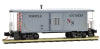 Micro-Trains Steel Bay Window Caboose - Ready to Run -- Original Norfolk Southern 387 (gray, red, black) - 489-13000240