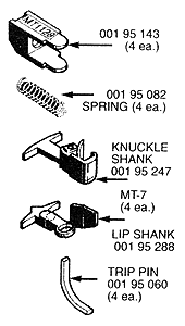 Micro-Trains N Truck Mount Couplers -- "T" Shank .225" .57cm (Short) 2 Pairs - 489-130012