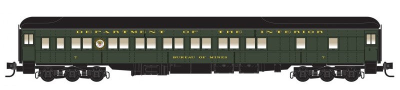 Micro-Trains Pullman Plan #3410 Heavyweight 12-1 Sleeper - Ready to Run -- United States Department of the Interior #5 (Pullman Green, black) - 489-14200510