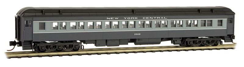 Micro-Trains Pullman Heavyweight B&O Plan #2882-B Paired-Window Coach - Ready to Run -- New York Central #2080 (2-Tone Gray) - 489-14500130