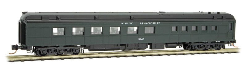 Micro-Trains Heavyweight Diner - Ready to Run -- New Haven #5242 (Pullman Green, black) - 489-14600100