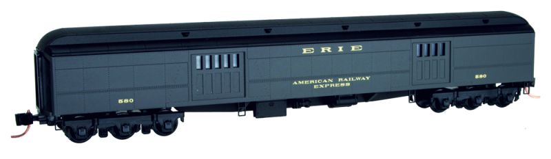 Micro-Trains Heavyweight 70' Express Baggage - Erie #580 - 489-14700140