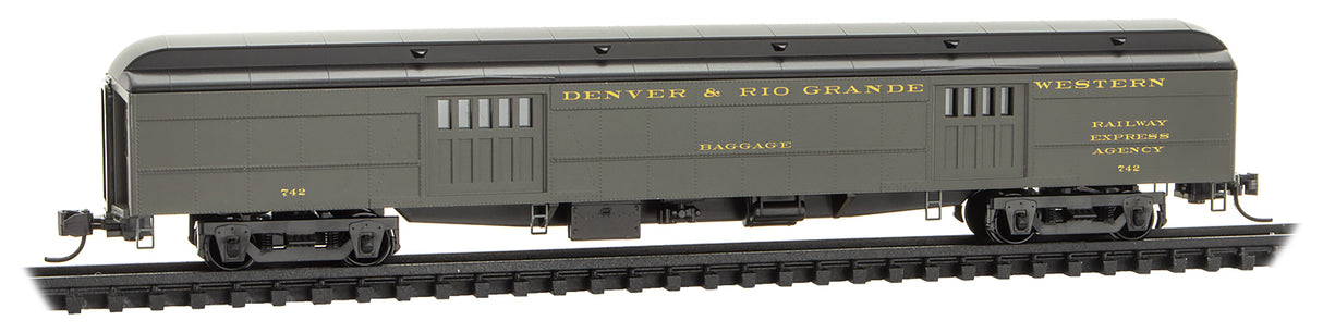 Micro-Trains N D&RGW 70' HEAVYWEIGHT BAGGAGE CAR #742 - 489-14700390