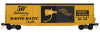 Micro-Trains 50' Boxcar with 10' Door, No Roofwalk, Short Ladders - Ready to Run -- Magne-Matic Coupler 50th Anniversary Commemorative (gold, black) - 489-18000100