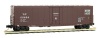 Micro-Trains 50' Boxcar w/8' Plug Door, No Roofwalk, Short Ladders - Ready to Run -- Western Pacific 60434 (Boxcar Red, black, white, Feather River Logo) - 489-18100020