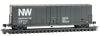 Micro-Trains 50' Boxcar with 8' Plug Door, No Roofwalk, Short Ladders - Ready to Run -- Norfolk & Western #56447 (black, white, 1970s NW Logo) - 489-18100260